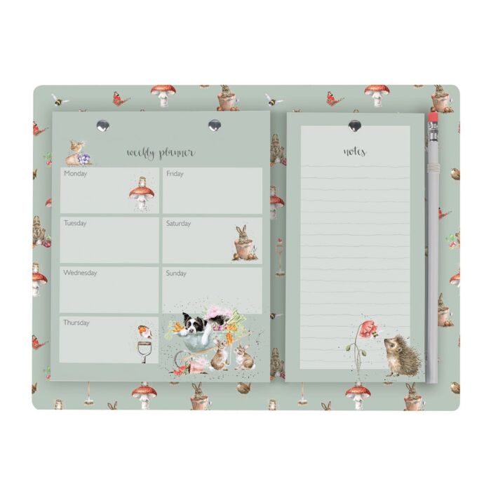 Wrendale Designs 'Garden Friends' Garden Animal Weekly & Shopping Planner Pad